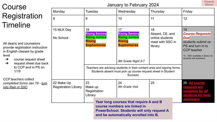 registration calendar